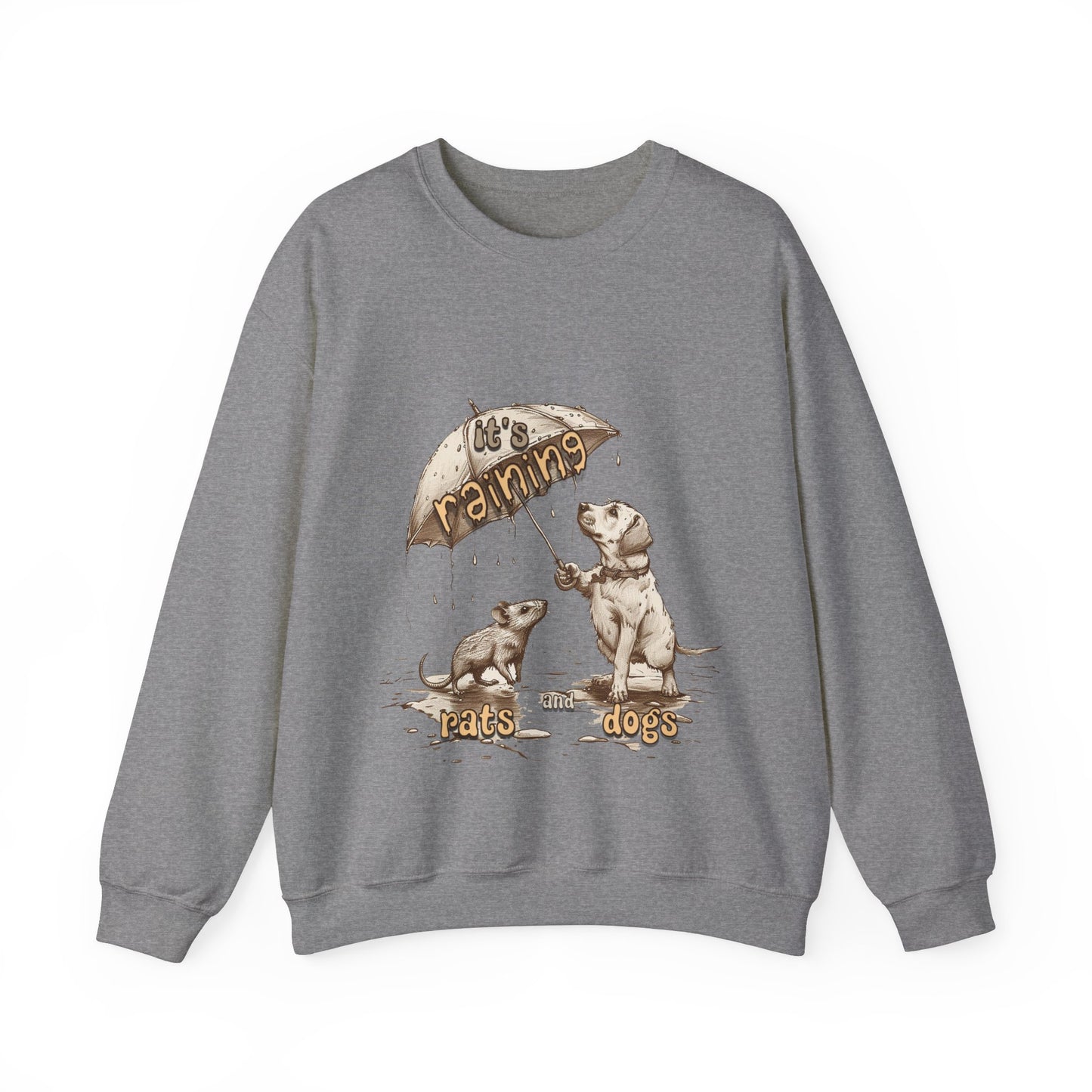 It's Raining Rats and Dogs - Unisex Heavy Blend Crewneck Sweatshirt