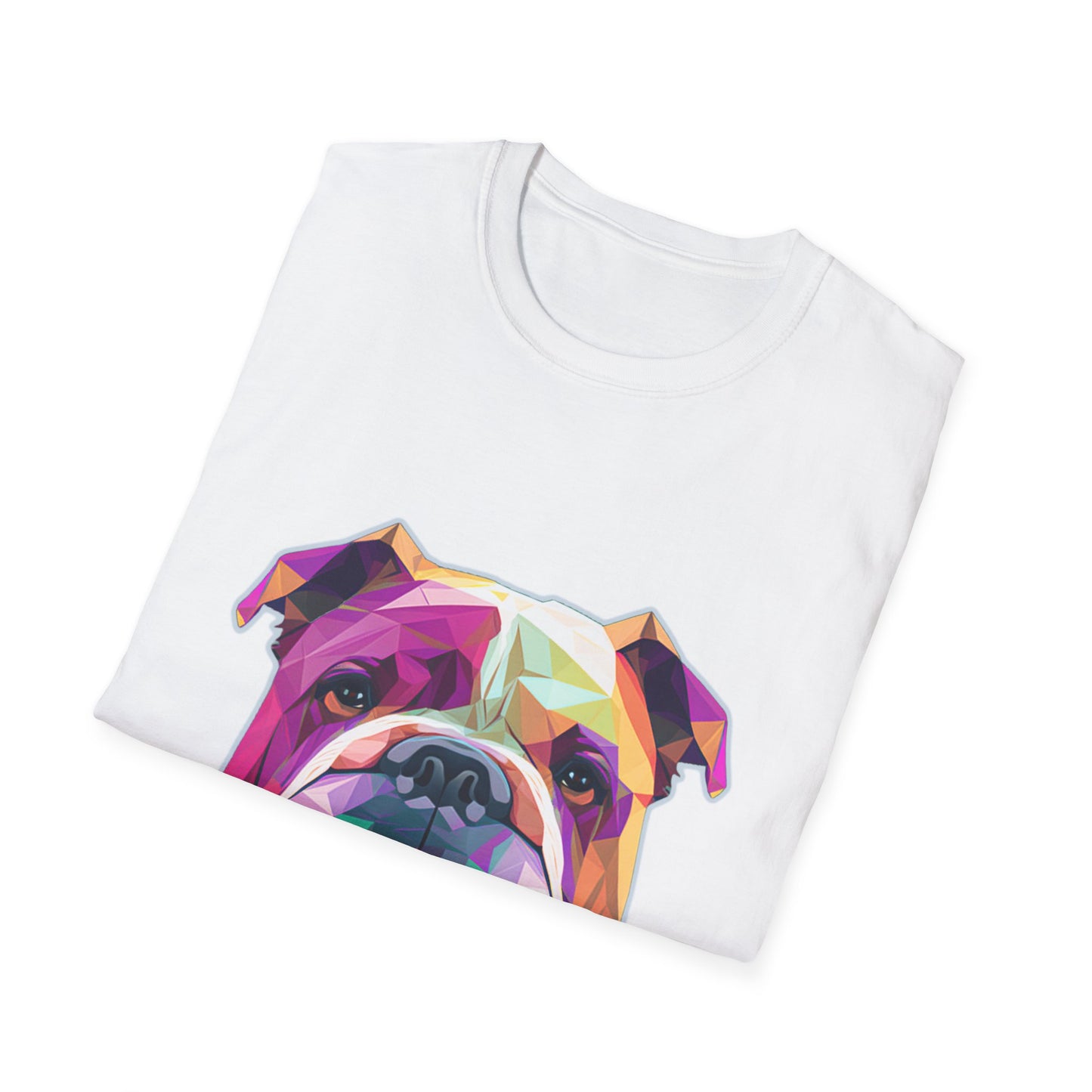 Bulldog - Low Poly LOVE - Unisex Softstyle T-Shirt