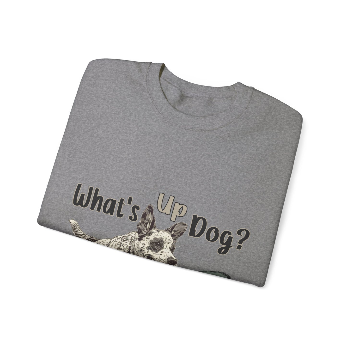 Australian Cattle Dog - What's Up Dog? Frisbee Disc Sports -  - Unisex Heavy Blend Crewneck Sweatshirt