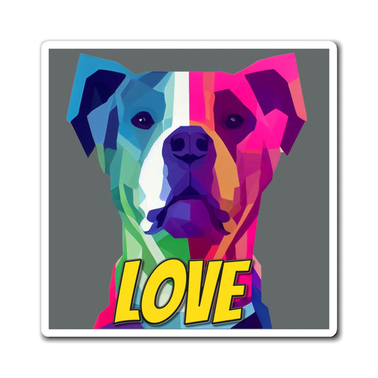 American Pit Bull Terrier - Pittie LOVE  - Square Magnets