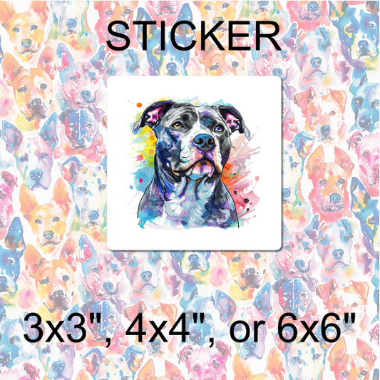 Customizable Watercolor Dogs Sticker or Magnet