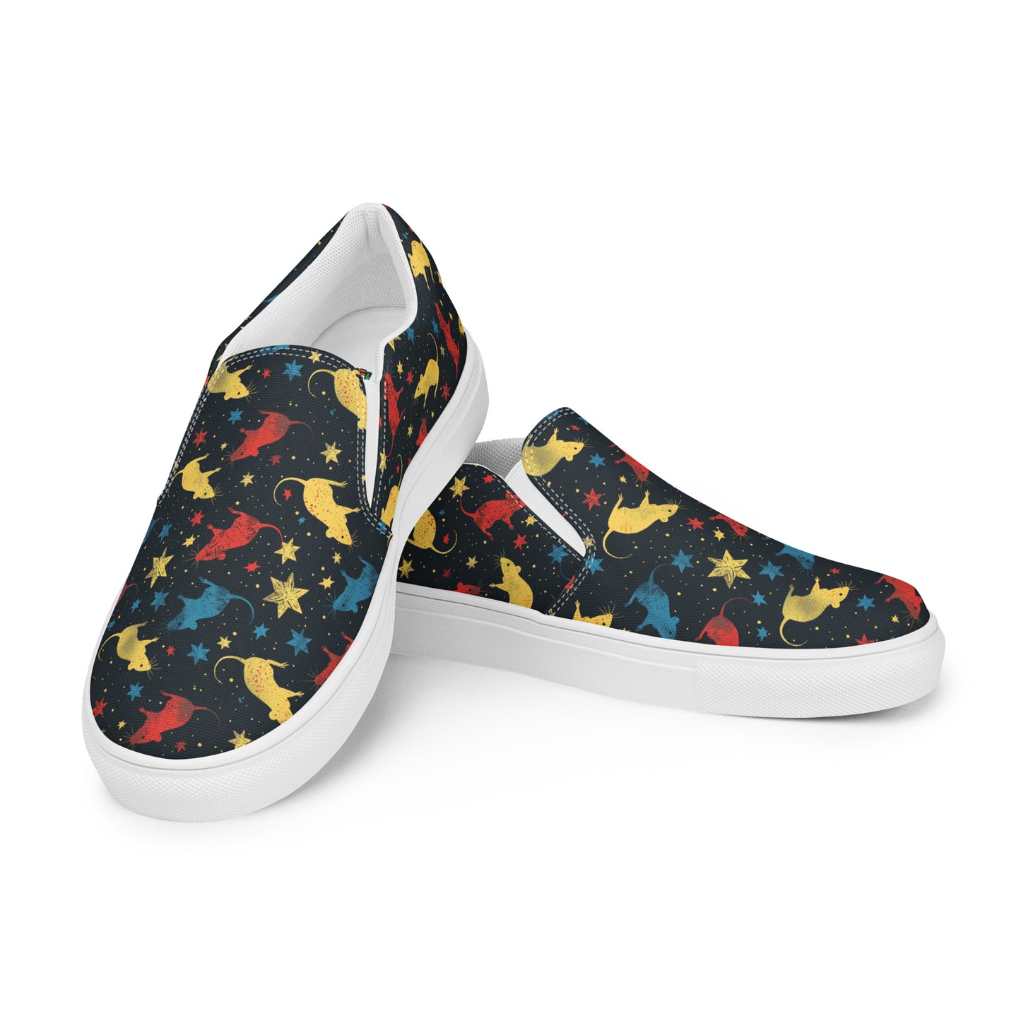 Rats and Stars (Barn Hunt) - Women’s slip-on canvas shoes