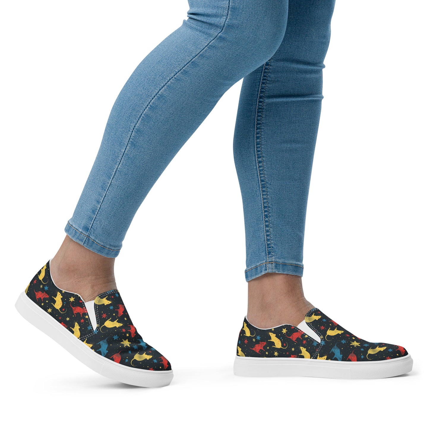 Rats and Stars (Barn Hunt) - Women’s slip-on canvas shoes