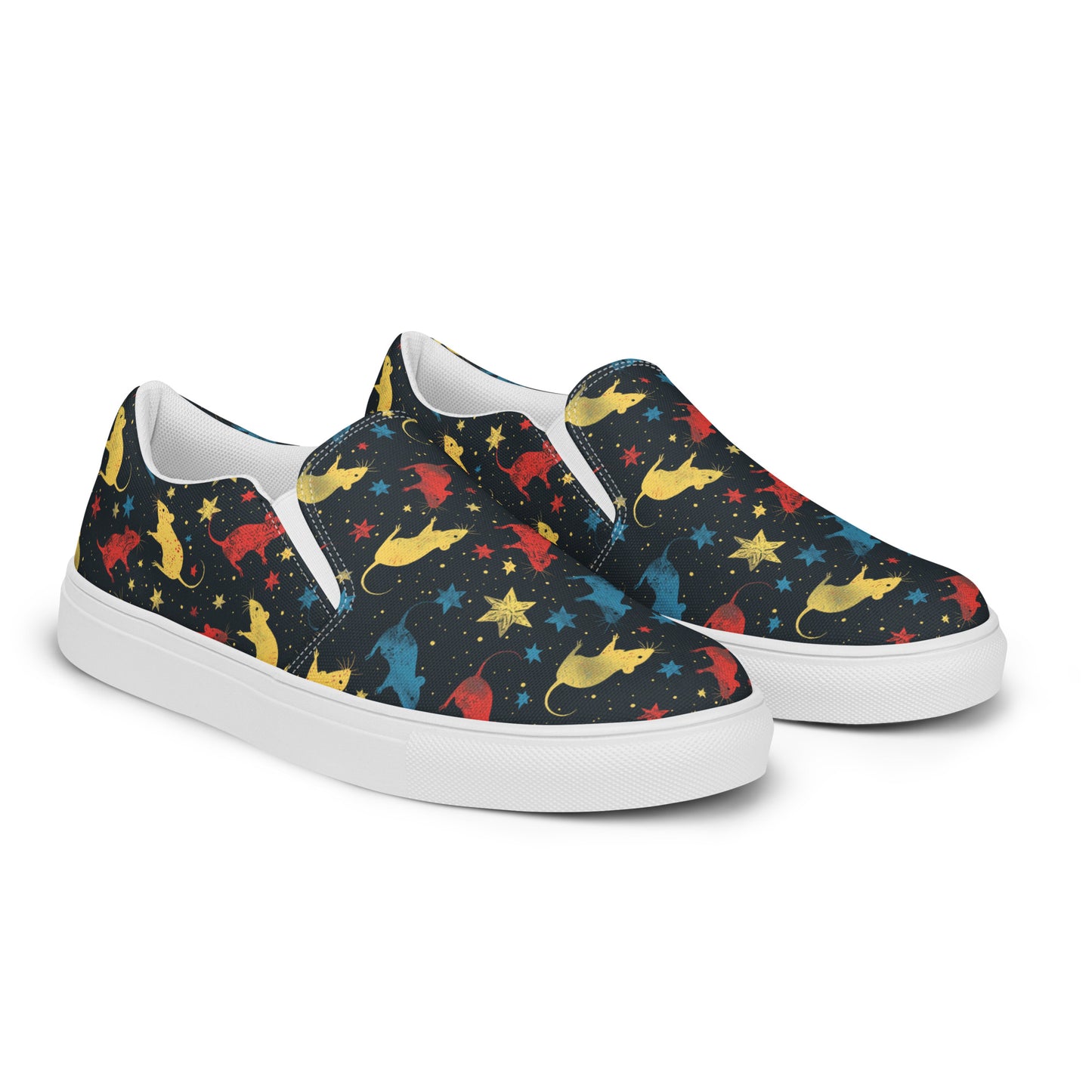 Rats and Stars (Barn Hunt) - Women’s slip-on canvas shoes